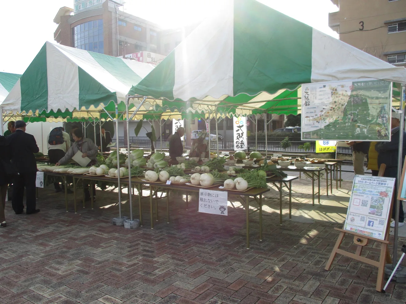 大東市農業まつりの過去の展示風景