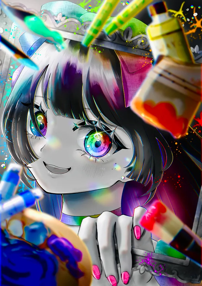 第67回里見祭のテーマ「色彩調和論」の公式イラスト