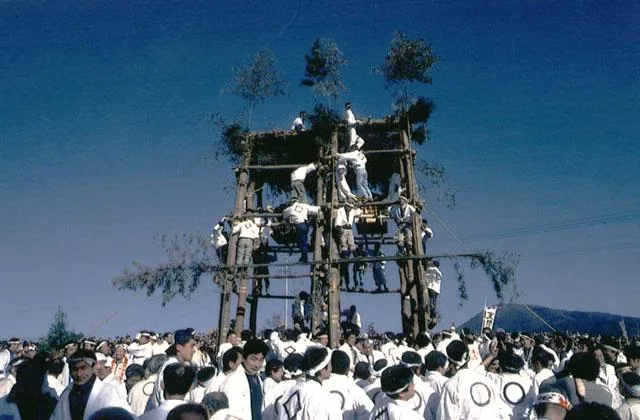 室根神社特別大祭の公式案内に掲載された写真