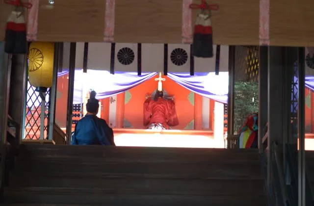 敢国神社御祭の公式案内に掲載された写真