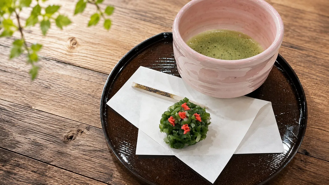 主催が掲載するきんとんのイメージ(抹茶の提供はありません)