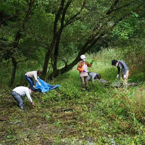 公式の今回案内に掲載された管理作業を行う様子（紹介写真）