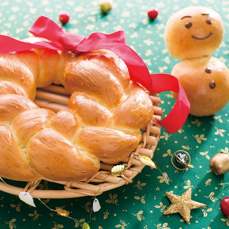 クリスマスリースパン教室の今回の主催告知に使われた料理・作品の参考画像