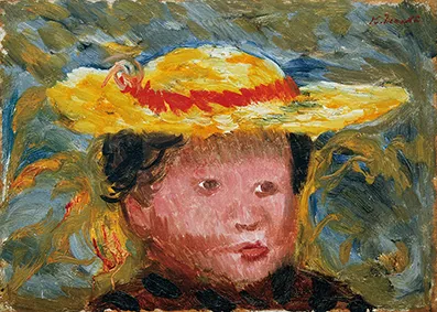 関連企画展の展示作品、前田寛治《麦わら帽の子》の参考画像