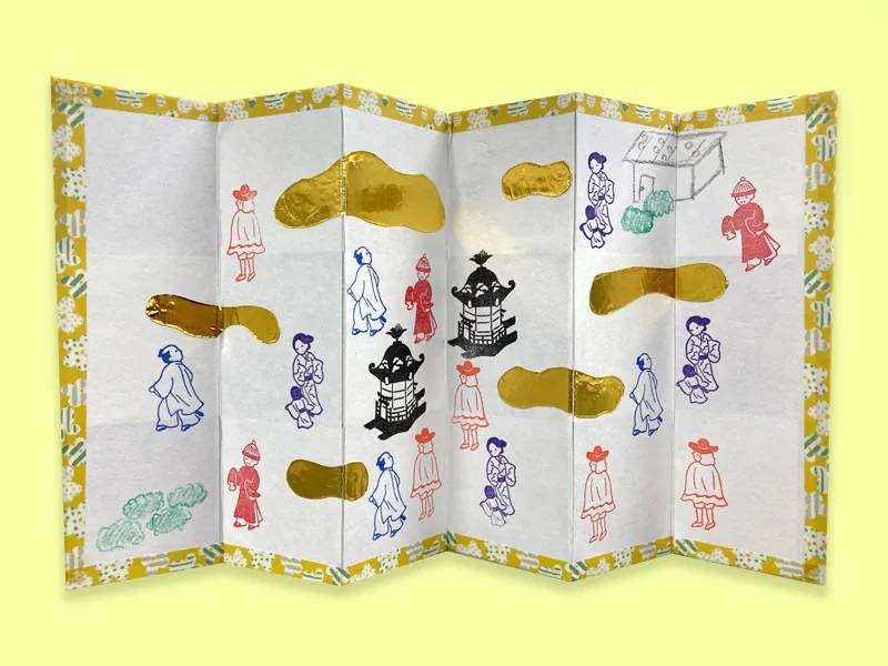 月イチワークショップ「屏風作り」の制作イメージ