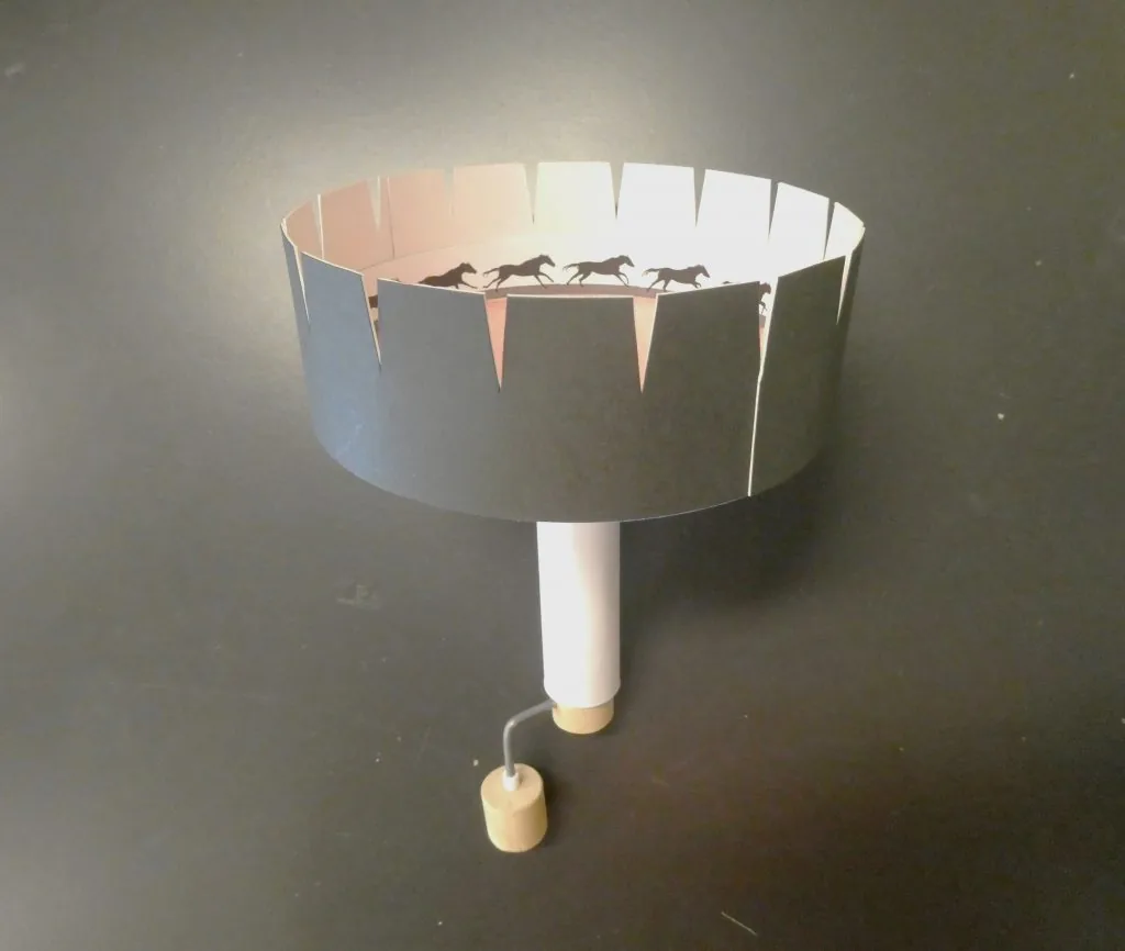 科学教室で作るゾートロープの完成品例