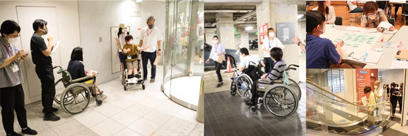 公式募集案内に掲載された、施設を巡る体験と共有ワークの紹介写真