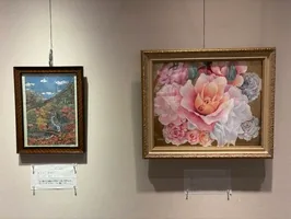 ひがしふれあい文化祭の昨年の絵画展示(公式案内掲載写真)