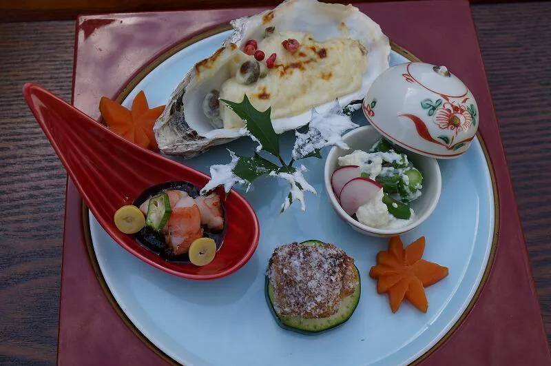 少しだけ和のクリスマス料理を楽しむの今回の主催告知に掲載された料理・作品や教室の参考画像（当日の開催写真ではありません）