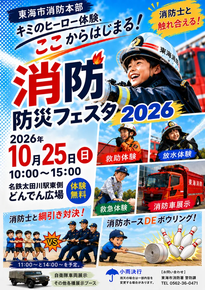 消防・防災フェスタ2026の公式チラシ