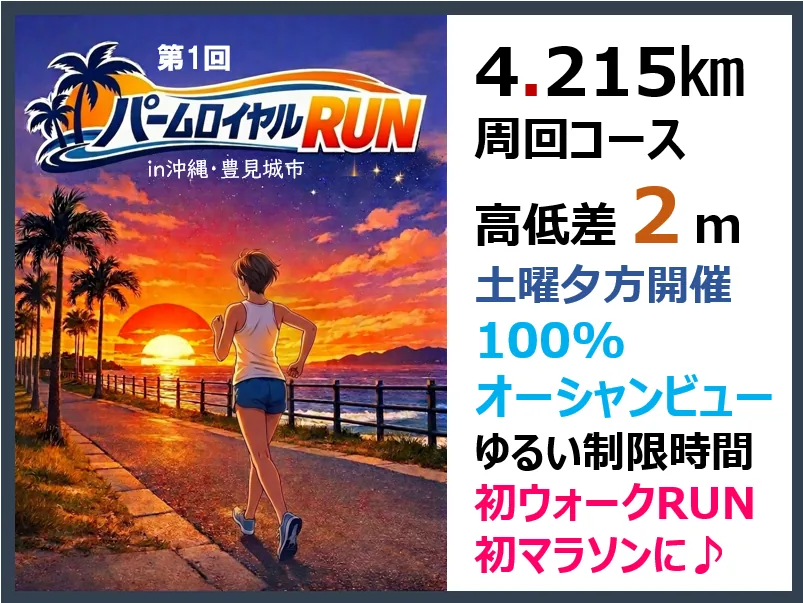 第1回パームロイヤルRUN&ウォーク in 豊崎ヤシの木ロード(2026/10/03)の公式告知画像