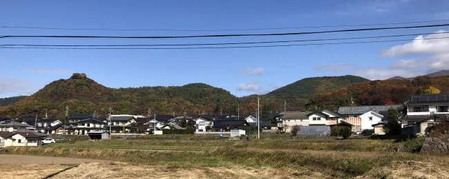 当年の城下歴史散歩案内に掲載された祢津山城の参考風景
