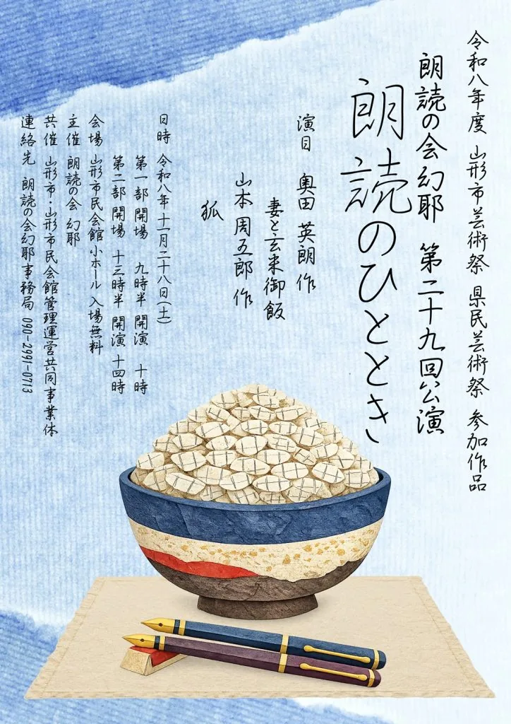 第29回定期公演 朗読のひとときの公式案内に掲載された画像